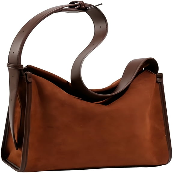 GASTROPOD Slouchy Suede Boston Bag Women Crescent Satchels Shoulder Bag Crossbody Purse Trendy Top-handle Travel Tote Handbag