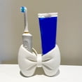 thumbnail image 4 of White Bow Toothbrush Holder with Bow Accent for Stylish Bathroom Organization, 4 of 8