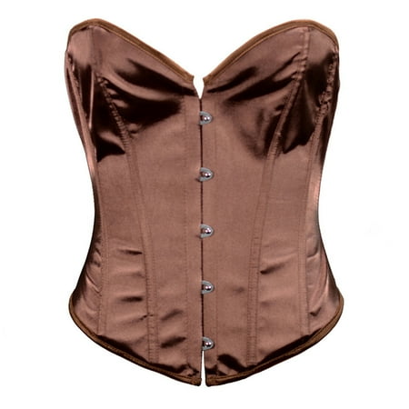 Chuancc Womens Underwear Underbust Corsets for Women Black Corset Top Waist Trainer Fashion Bustier Plus Size Corset Strapless Bandeau Bra Shapewear Underwear Clearance Brown A