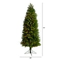 thumbnail image 3 of Nearly Natural 6' Slim Spruce Artificial Christmas Tree Prelit 300 LED Lights, 3 of 11