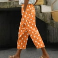 thumbnail image 2 of Tsesme Women’s&nbsp;polka Dot Capris, Summer Straight Elastic Waist Casual Trousers, Fashion Loose Pants with Pockets, 2 of 4