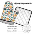 thumbnail image 4 of Xecao Travel Elements Pattern Oven Mitts and Pot Holders Sets Heat Resistant Silicone Oven Mittens Extra Thicken Long Kitchen Cotton Oven Glove for Cooking, 4 of 7