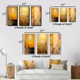 thumbnail image 4 of Designart "Rustic Memories of the Full Moon II" Modern Geometric Wall Art Set Of 3 - Gold Abstract Gallery Set For Office Decor, 4 of 7