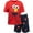 Blue / red, variant on Sesame Street Cookie Monster Infant Baby Boys T-Shirt and French Terry Shorts Outfit Set Infant to Toddler