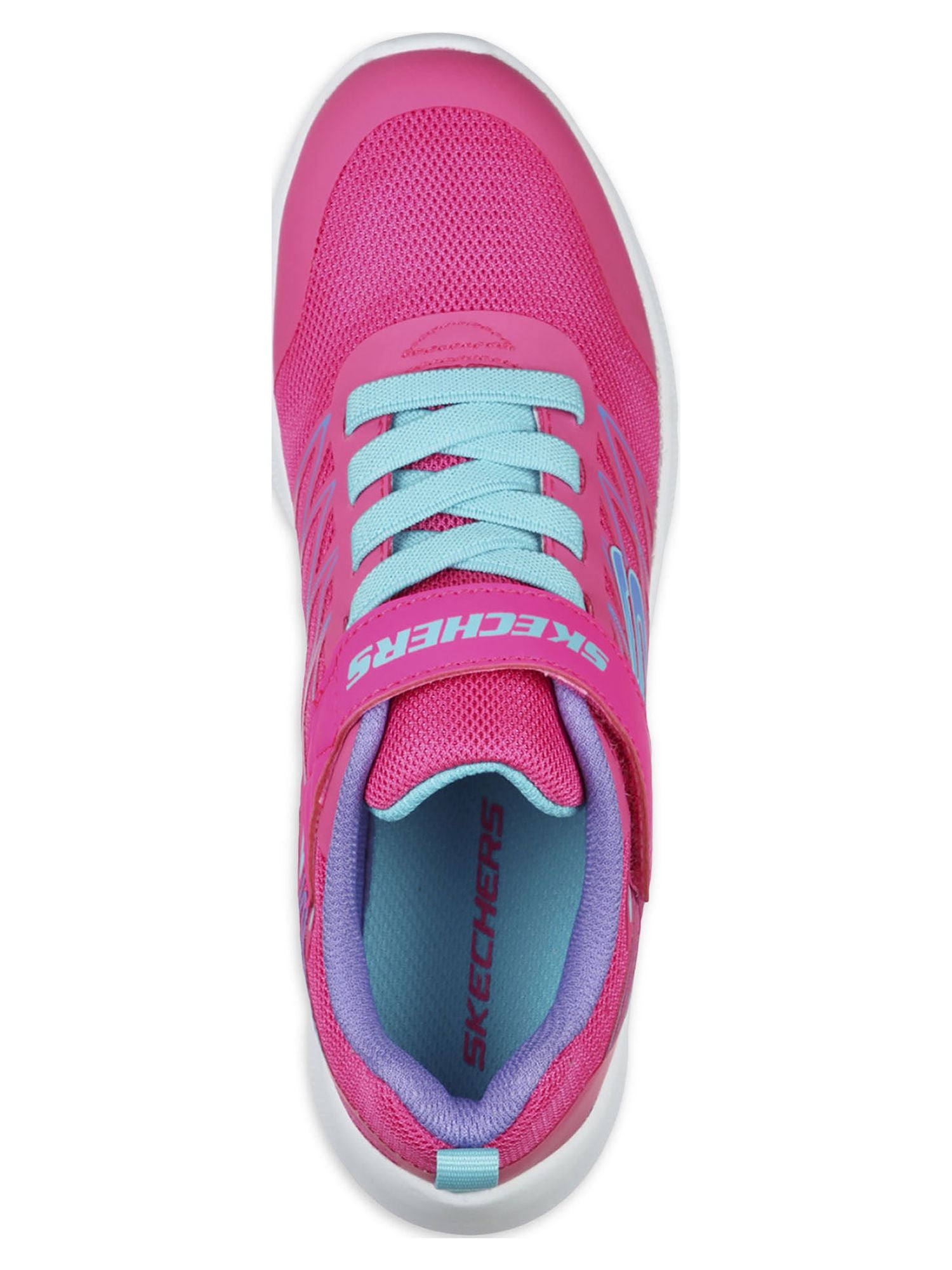 Skechers Kids Girls MICROSPEC-Bold Delight Sneaker, Grey, 1 Little Kid