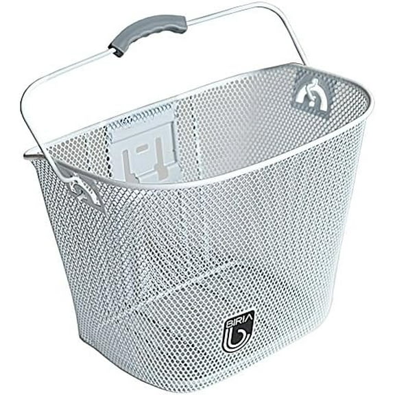 Bicycle Basket with Bracket White, Front Quick Release Basket, Removable, Wire Mesh Bicycle Basket, fit Handlebar Size 25.4 mm, New, White$$Sport & Recreation Other