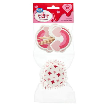 Great Value Soaring Hearts Cupcake Decorating Kit, 12 Count