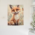 thumbnail image 2 of Creowell Fox Butterfly Field Tapestry Wall Decoration for Dorm 30x40in, 2 of 5