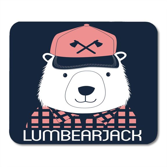 SIDONKU Kid Lumberjack Slogan Baby Bear Beautiful Mousepad Mouse Pad Mouse Mat 9x10 inch