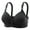 Black, variant on ,Women's Scalloped Trim Front Snap Closure Bras Wireless Lift High Support Bra Full Coverage Push up Bra Grey 46