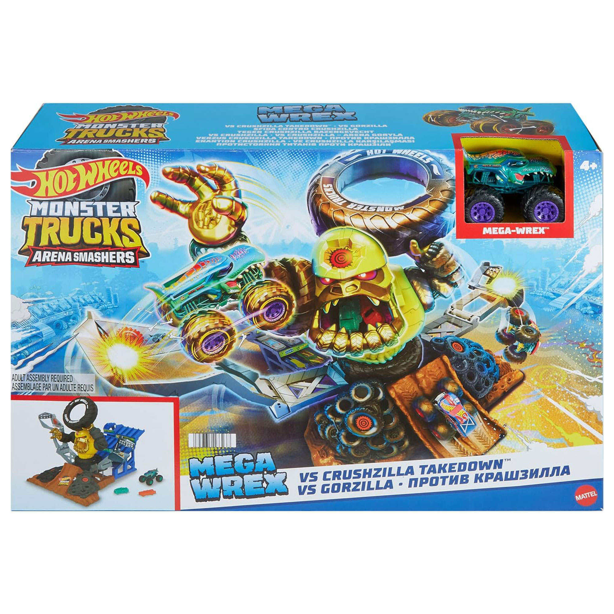 Hot Wheels Mega Wrex Versus Crushzilla Takedown Playset - Walmart.com