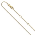 thumbnail image 2 of Diamond2Deal 10K Or Jaune.95 mm Rond Câble 1+1in Collier de Chaîne Réglable pour les Femmes 18", 2 of 6