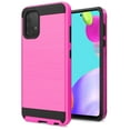 thumbnail image 2 of Phone Case for Samsung Galaxy A52 5G, Slim Metallic Design Case Cover with Tempered Glass (Pink), 2 of 5