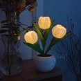 thumbnail image 2 of Artificial Flower Potted Plant Led Tulip Night Light Girl Table Lamp Simulation Bouquet_The Ultimate Gift, 2 of 5