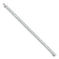 thumbnail image 2 of 14k White Gold Bracelet Tennis Moissanite Round 5 mm 7 in 14kw 16.00ctw. Colorless 4 Prong, 2 of 5