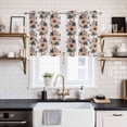 thumbnail image 2 of Orange Floral Kitchen Curtains Window Panels, Abstract Watercolor Flower Leaf Plant Insulated Window Treatment Curtain, Grommet Curtains for Bedroom/Living Room/Bathroom, 2 Piece 27.5"Wx39"L, 2 of 8