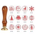 thumbnail image 4 of unids/set sello de cera de Navidad cabeza de cobre con mango de madera sellado sobre regalos envoltura decoración invitaciones de fiesta de boda, 4 of 4