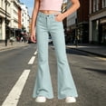 thumbnail image 2 of XAOFW Girls Summer Flare Leg Pants For Kids Lightweight Solid Color Elastic Waist Girls Trousers For Everyday Wear Comfortable Bottom 15-16 Years, 2 of 6