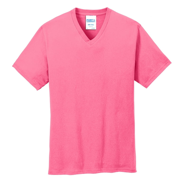 pink t shirt v neck