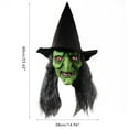 thumbnail image 1 of Cubierta De Cara De Bruja Con Cabello Y Sombrero Cubierta De Cara De Bruja Vieja De Látex Fiesta De Halloween Disfraz De Bruja Aterradora Accesorios De Vestir, 1 of 8