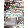 thumbnail image 6 of Outdoor Tablecloth with Umbrella Hole Zipper Easter Round Tablecloth 54" Waterproof Outside Table Cloth Spring Watercolor Bunny Eggs Flowers Black Plaid Patio Table Cover Tablecloths for Picnic Party, 6 of 8