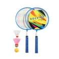 thumbnail image 1 of UPGRATOR 1Set Blue Badminton Racket and Balls Lightweight Outdoor School Sports Set, 1 of 8