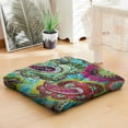 thumbnail image 2 of Paisley Meditation Cushion, Boho Floor Pillow for Sitting Comfort, Square Yoga Cushion for Meditation, Reading, or Relaxing Indoors and Outdoors 22 x 22, 2 of 7