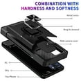 thumbnail image 5 of SaniMore Tri-layer Case for Motorola Moto G 5G 2022, Rugged PC Back Shockproof TPU Bumper Slide Window 360° Rotating Kickstand Card Slots Magnetic Car Mount Heavy Duty Protective Cover, Navy, 5 of 8