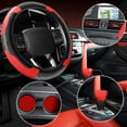 thumbnail image 6 of 30 Pcs Car Accessories Set Red and Black PU Leather Steering Wheel Cover Auto Interior Accessories Gift Car Vent Trim Strips Air Conditioner Insert Strips with Installation Tool, 6 of 7