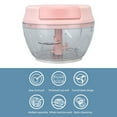 thumbnail image 3 of Mini Garlic Grinder Onion Chopper Manual Food Processor Portable Speed Vegetable Cutter Kitchen Utensil for Veggies Ginger Fruits Nuts, 3 of 8