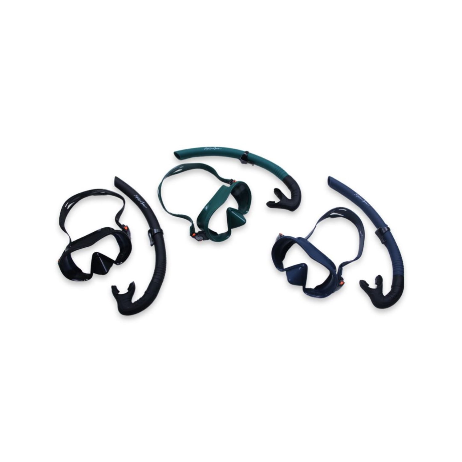 Maui and Sons High-End Silicone Pro Diving Kit w/Snorkel Mask Adult One Size Fits All Blue