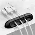 thumbnail image 4 of Worallymy Enrollador de cables Organizador de cables adhesivos de silicona Soporte de almacenamiento de cables de escritorio Clip fijo para oficina en casa 3 agujeros Worallymy JD735802651, 4 of 7