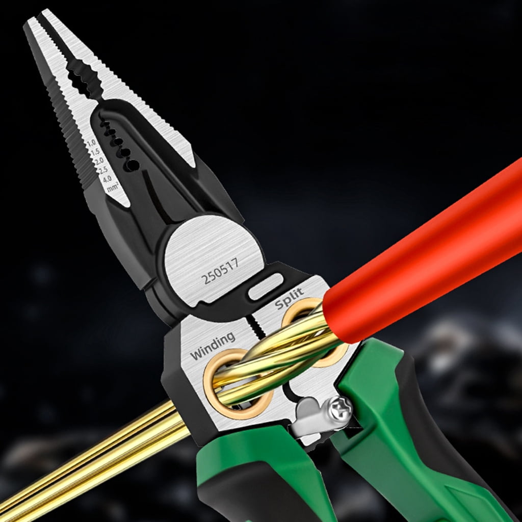 BQBQERT Professional Ergonomic Voltages Testing Wire Stripper for Electrical Cable Cutting Stripping Home Industrial Use