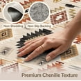 thumbnail image 6 of ODIKA 5'x7' Washable Area Rug Geometric Southwestern Trellis Neutral Farmhouse Boho Minimalist for Small Living Room, Bedroom, Easy Care, Non-Shedding, Pet Friendly, 6 of 7