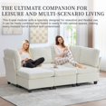 thumbnail image 3 of SOULART 113.39" Cloud Couch, Beige Sectional Sofa, Modular 6-Seat Convertible Sectional with Chaise and Storage Ottoman for Home Apartment Office, 3 of 12