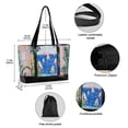 thumbnail image 2 of FORMRS Canvas Laptop Tote Bag for Women with 15.6" Computer Compartments Shoulder Handbag, Yellow Seaside, 2 of 7