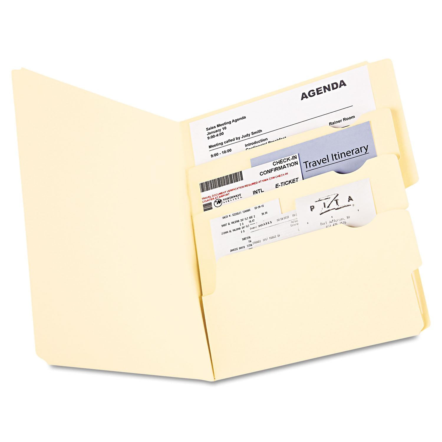 Pendaflex Divide It Up MultiSection File Folders, Manila (Letter, 24