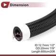 thumbnail image 4 of Ofertas Únicas 1 Pcs Manguera de Línea de Combustible Manguera de Vacío Manguera de Combustible Automotriz 12.7mm 1/2"(ID) 20mm/ 7/9"(OD) 600cm/20ft(L) Caucho NPR, Trenzado de Nylon, 4 of 7