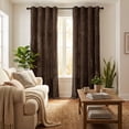 thumbnail image 6 of SNITIE Crushed Velvet Grommet Curtains, 2 Panels Luxurious Thermal Insulated Soundproof Drapes, Light-Filtering Soft Durable Window Treatments for Living Room Office, 6 of 8