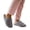 Gray, variant on Women Soft Velvet Closed Toe House Mule Slippers, Plush Lined Lightweight Indoor Slides, Non Slip Rubber Sole Bedroom Shoes Gray A