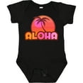 thumbnail image 3 of Inktastic Pink Aloha Palm Girls Baby Bodysuit, 3 of 5