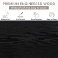 thumbnail image 3 of Fnova 39.37" Modern Round Dining Table for 4 with Wood Tabletop, Kitchen Table for Dining Room, Black, 3 of 12