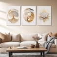 thumbnail image 4 of 3Pcs Sun Moon And Star Celestial Canvas Wall Art Vintage Tarot Astrology Wall Decor Sun Flower and Full Moon Lotus Rainbow Poster Prints Picture for Bthroom Bedroom Living Room, 4 of 6