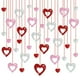 thumbnail image 2 of Cortina de Puerta Roja para Boda, Diseño de Corazón No Tejido, Ideal para Bodas, 2 of 7