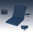 thumbnail image 7 of Goodgoods 18" x 36" Outdoor Dining Chair Cushions, 2-Pack Water & Fade Resistant Patio Cushions with Ties, Dark Blue, 7 of 7