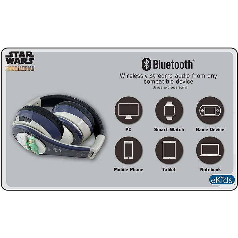 Star Wars The Child Bluetooth Headphones for Kids with Microphone