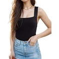 thumbnail image 5 of Weardear Tank Top Bodysuits for Women Sexy Cute Sleeveless Square Neck Body Suit, 5 of 7