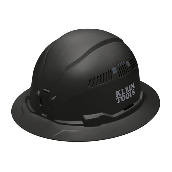 Klein Tools Full Brim Style Vented Hard Hat Black