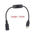 Raspberry Pi Power Switch,USB C Male to Female Inline On/Off Switch ...