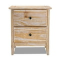 thumbnail image 3 of Grain Wood Furniture Greenport 2-Drawer Bedroom Nightstand, Solid Wood with Brushed Driftwood Finish, 3 of 6